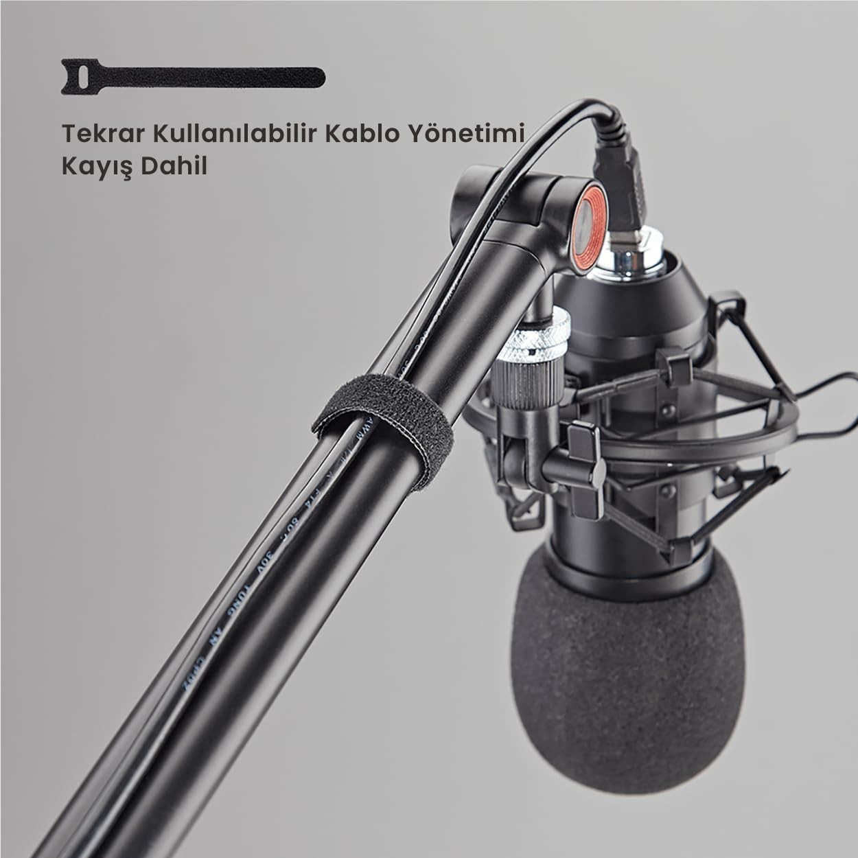Voltix Ergonomik Premium Ayarlanabilir Mikrofon Tutucu