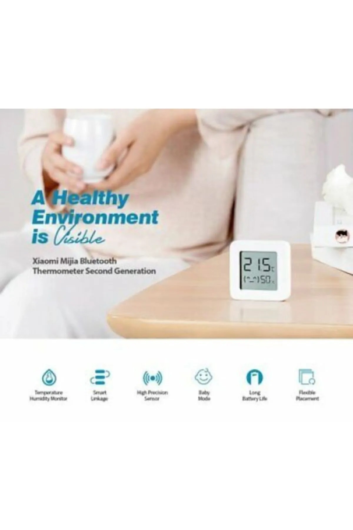Xiaomi Mijia Akıllı Sıcaklık Ve Nem Ölçer Termometre