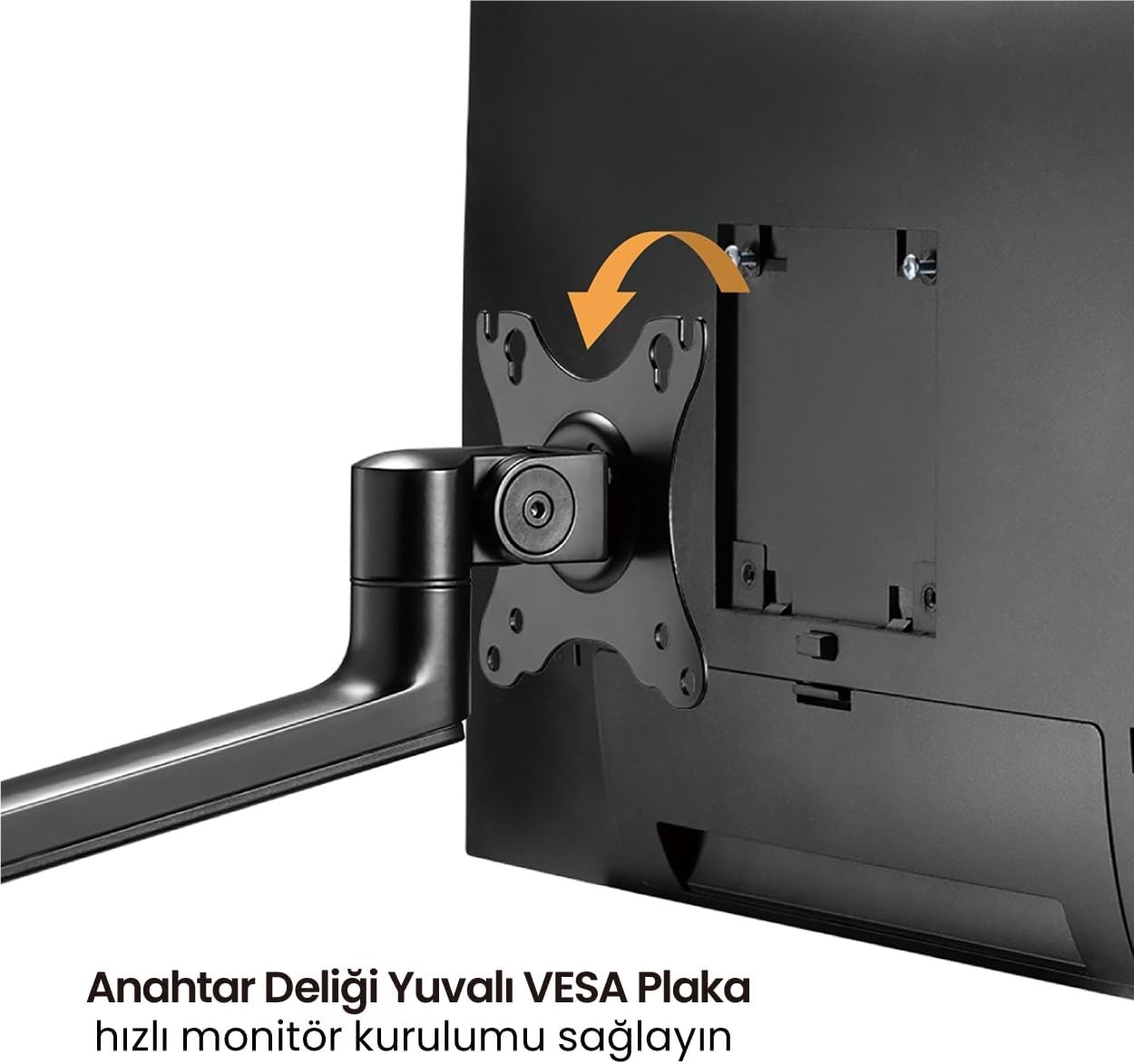 Voltix Ergonomik Premium 17''-32'' Ekranlar için VESA Uyumlu 2'li Monitör Tutucu
