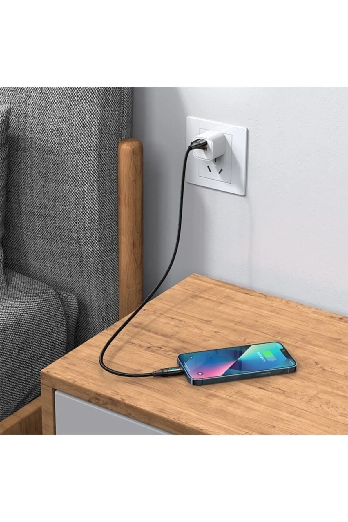 Mcdodo CA-1060 Dijital Iphone Şarj Kablo 3A 1.2M Siyah
