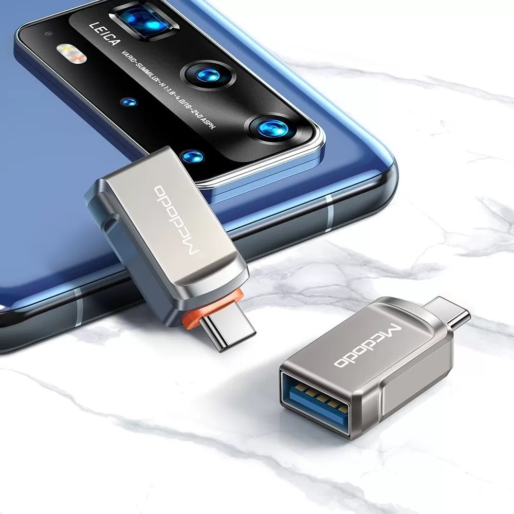 Mcdodo OT-8730 Usb To Type-C Çevirici Soket Converter Gri