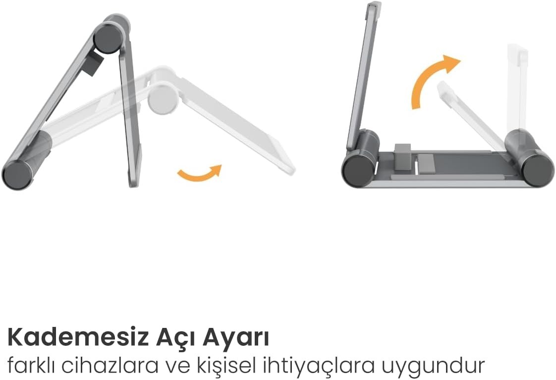 Voltix Yüksekliği Ayarlanabilir Katlanabilir Laptop/Tablet/Telefon Standı Minimalist ve Taşınabilir