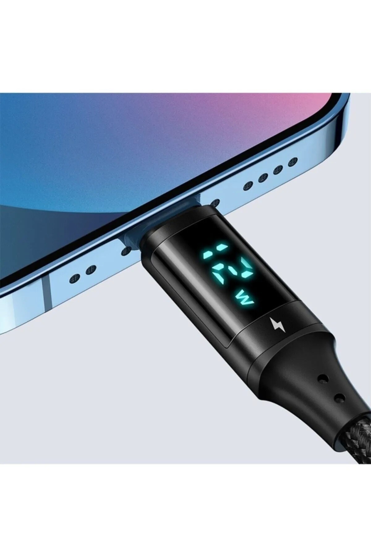 Mcdodo CA-1060 Dijital Iphone Şarj Kablo 3A 1.2M Siyah