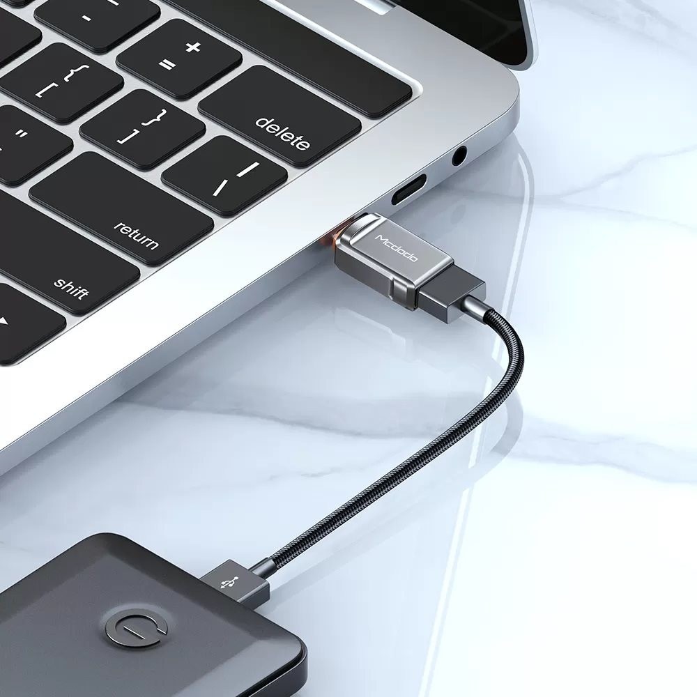 Mcdodo OT-8730 Usb To Type-C Çevirici Soket Converter Gri