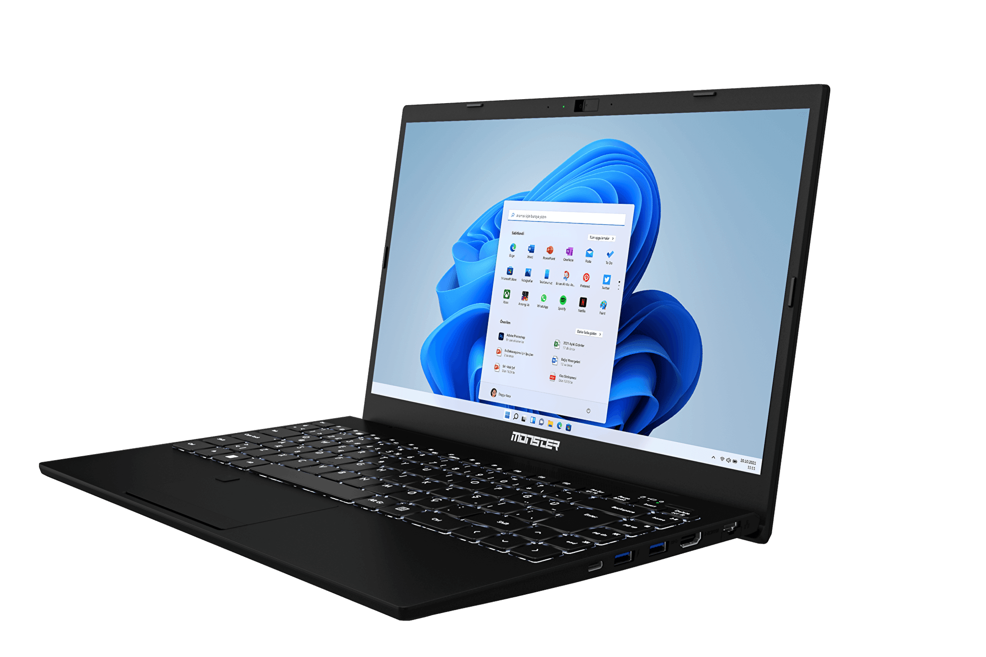 Monster Huma H4 V5.2 Black Intel Core i7 1255U 16 GB RAM 500 GB SSD FreeDos 14,1" FHD Taşınabilir Bilgisayar