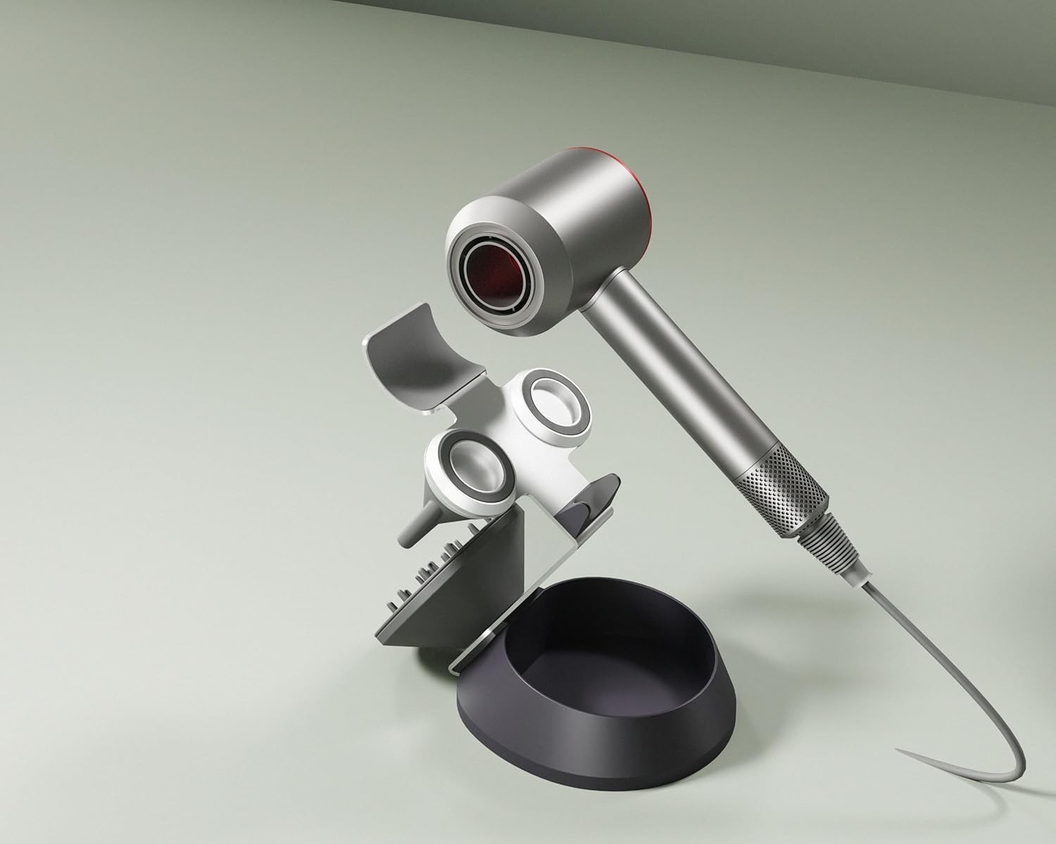 Voltix Dyson Supersonic Saç Kurutma Makinesi için Manyetik Tutucu, Difüzör ve Kablo Organizatörü