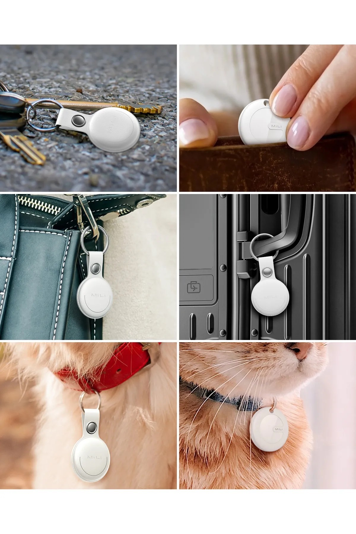 MiTag AirTag Apple MFI Sertifikalı Akıllı Takip Cihazı - Deri Kılıflı (Sadece APPLE ile Uyumludur)