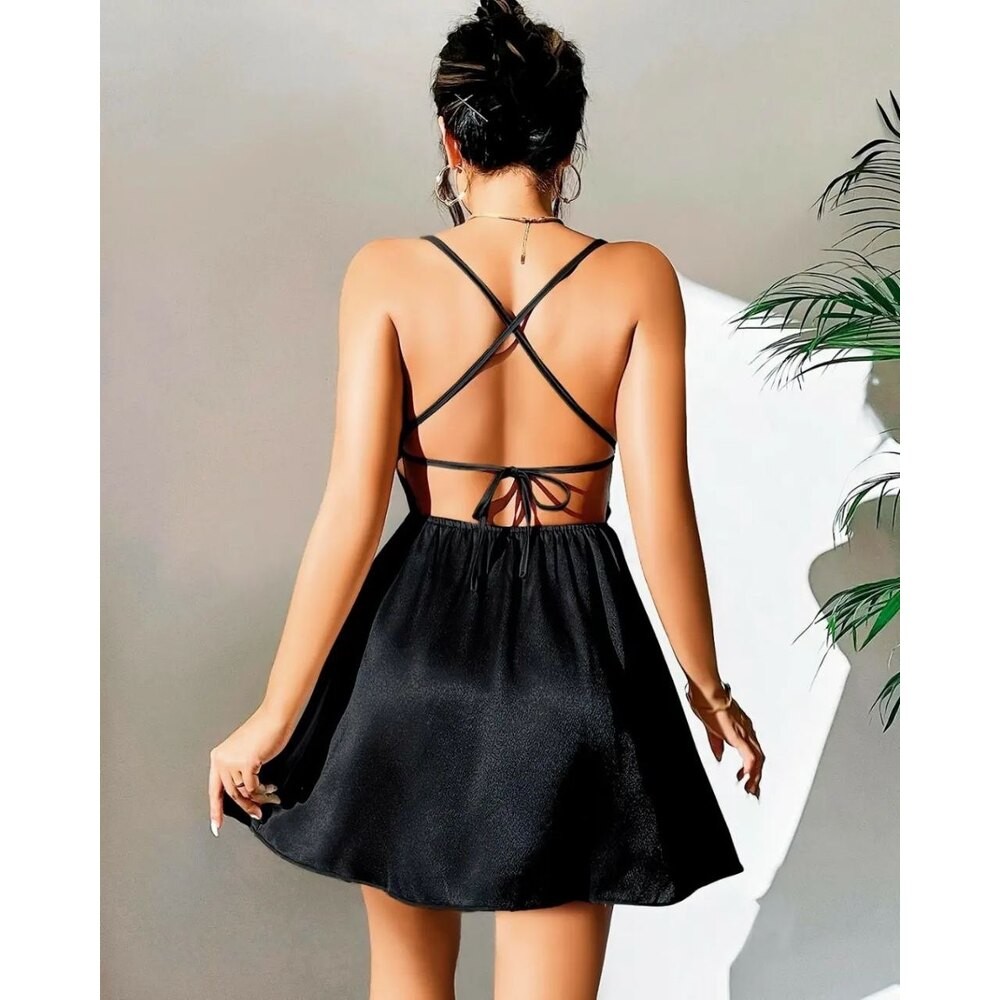 Saten Mini Dress