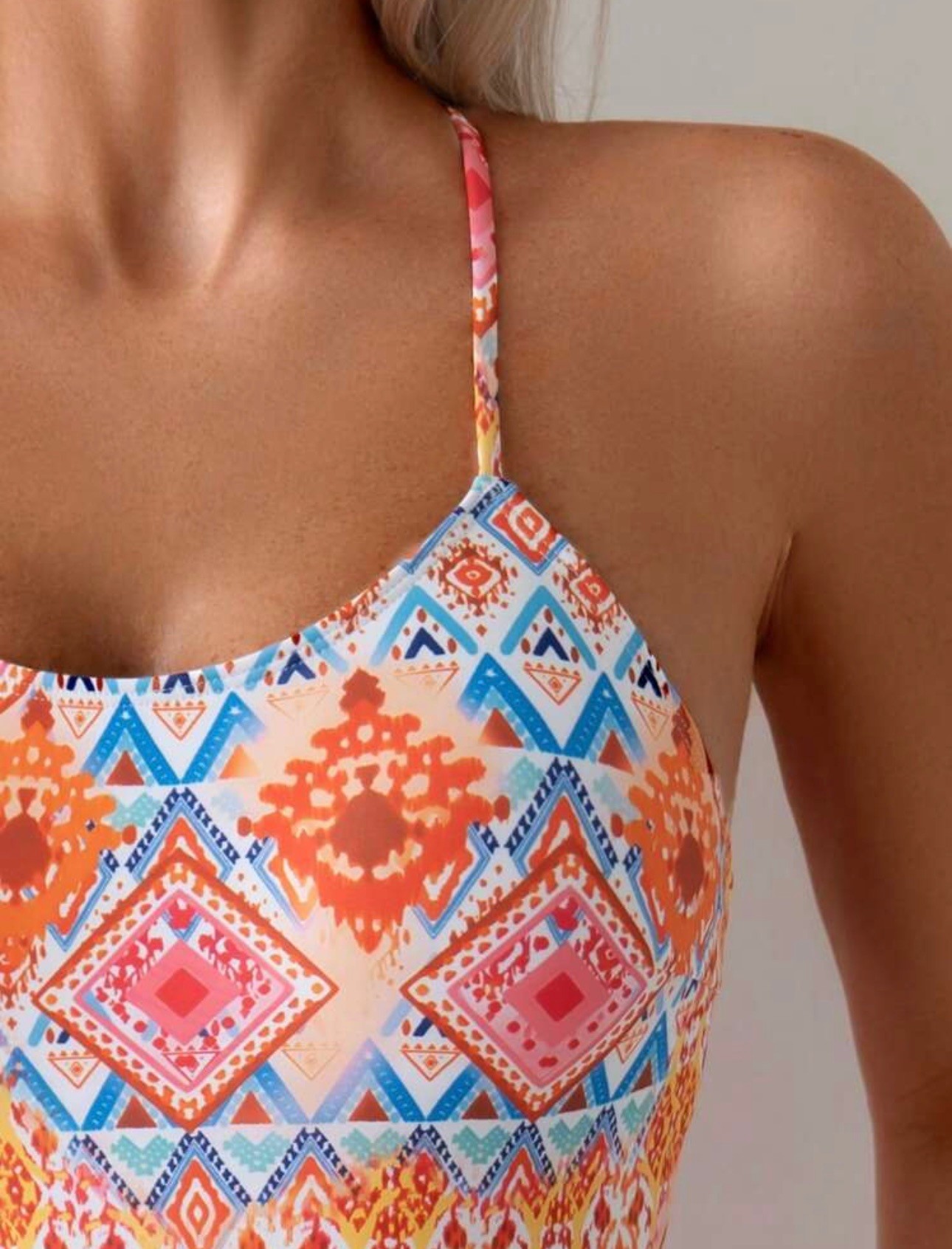 Sunkissed Nomad – Etnik Desenli Tek Parça Mayo
