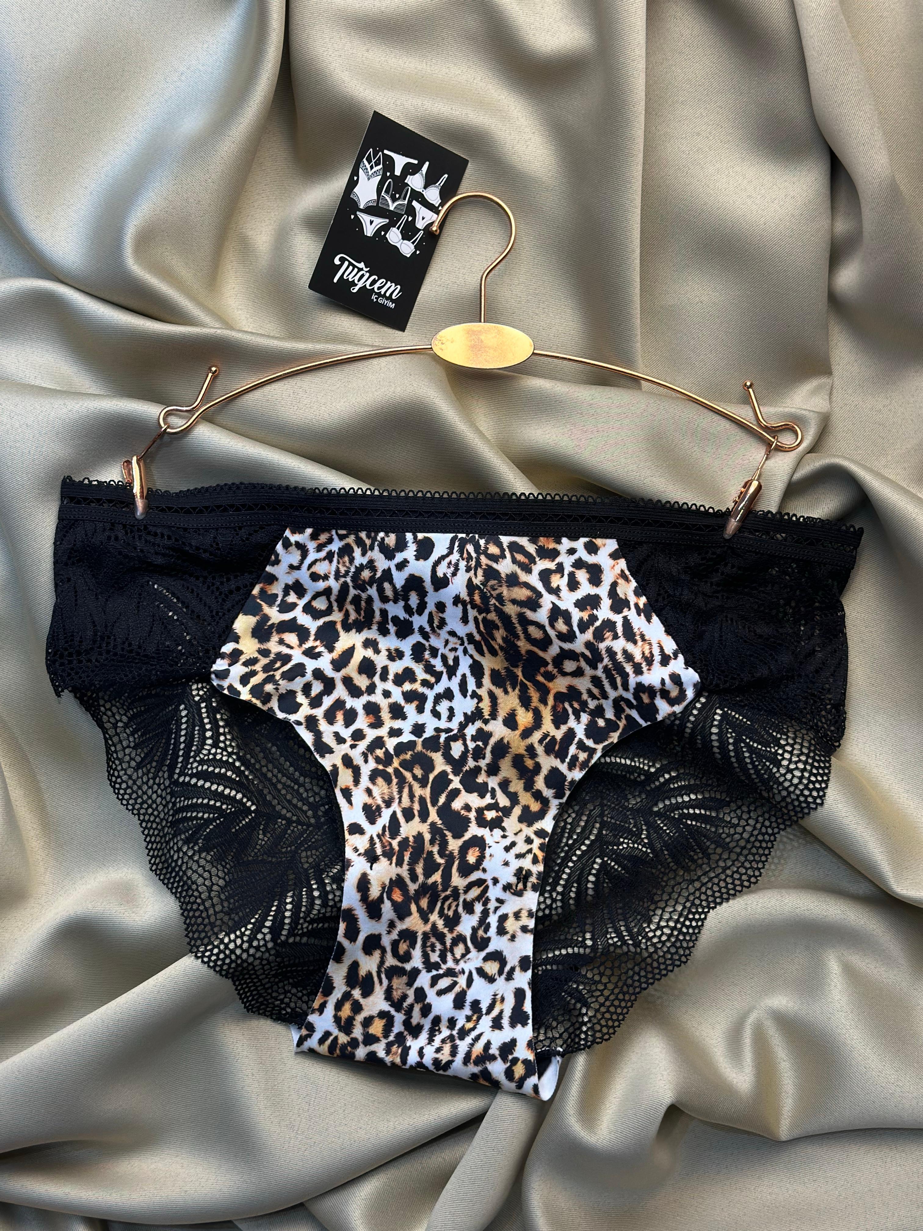 Wild Lace – Leopar Desenli Slip Külot 40/44