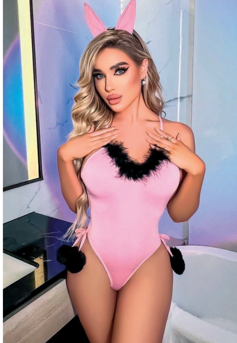 Tatlı Tavşan – Pembe Fantezi Kostüm Takımı