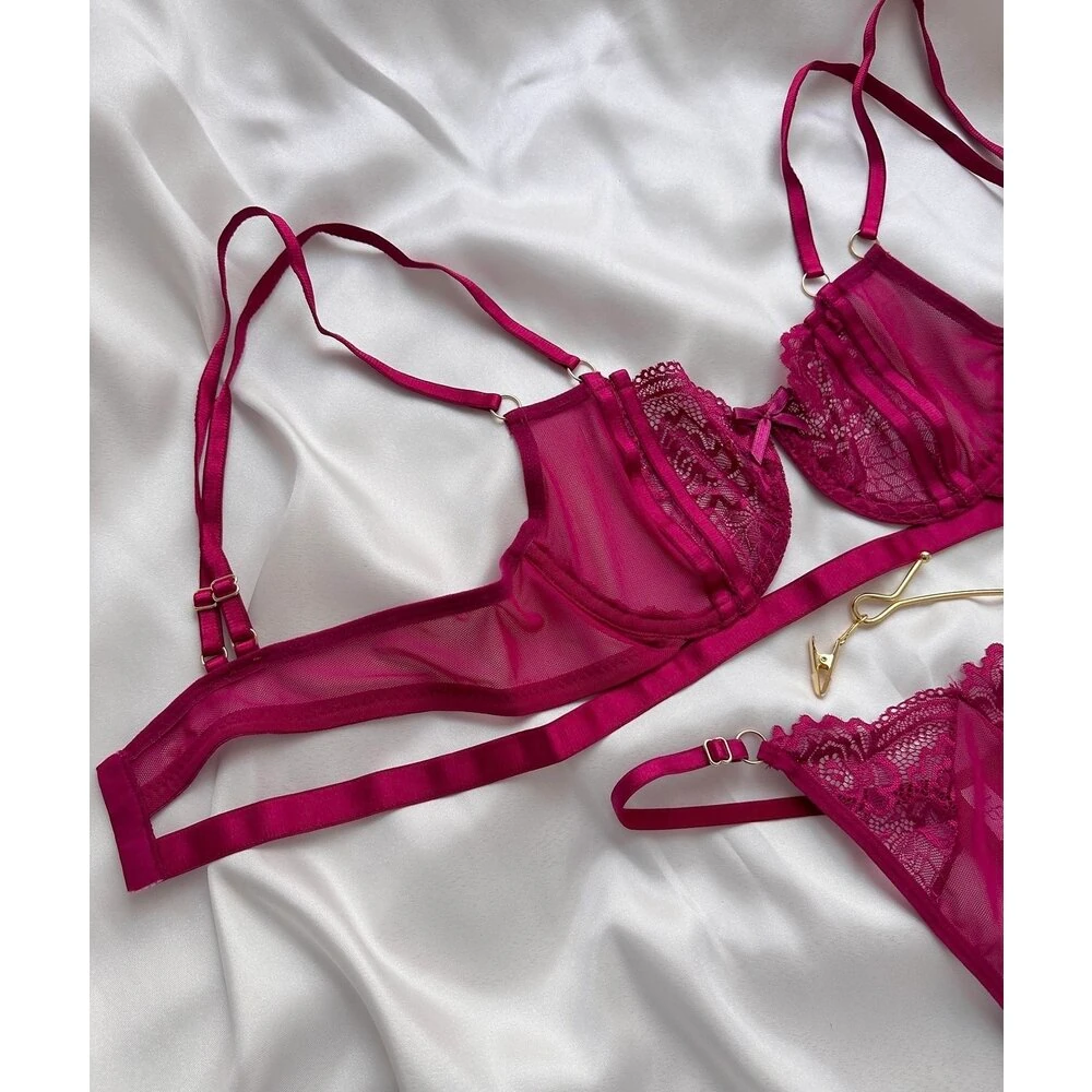 Luna Vişne İkili Bralet Set