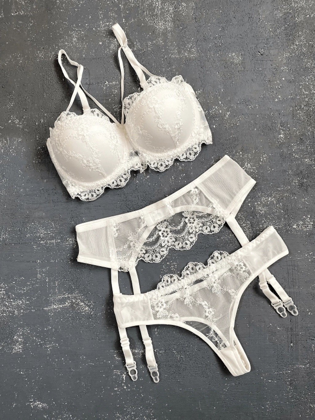 Ivory Grace Push-Up Jartiyer Takım