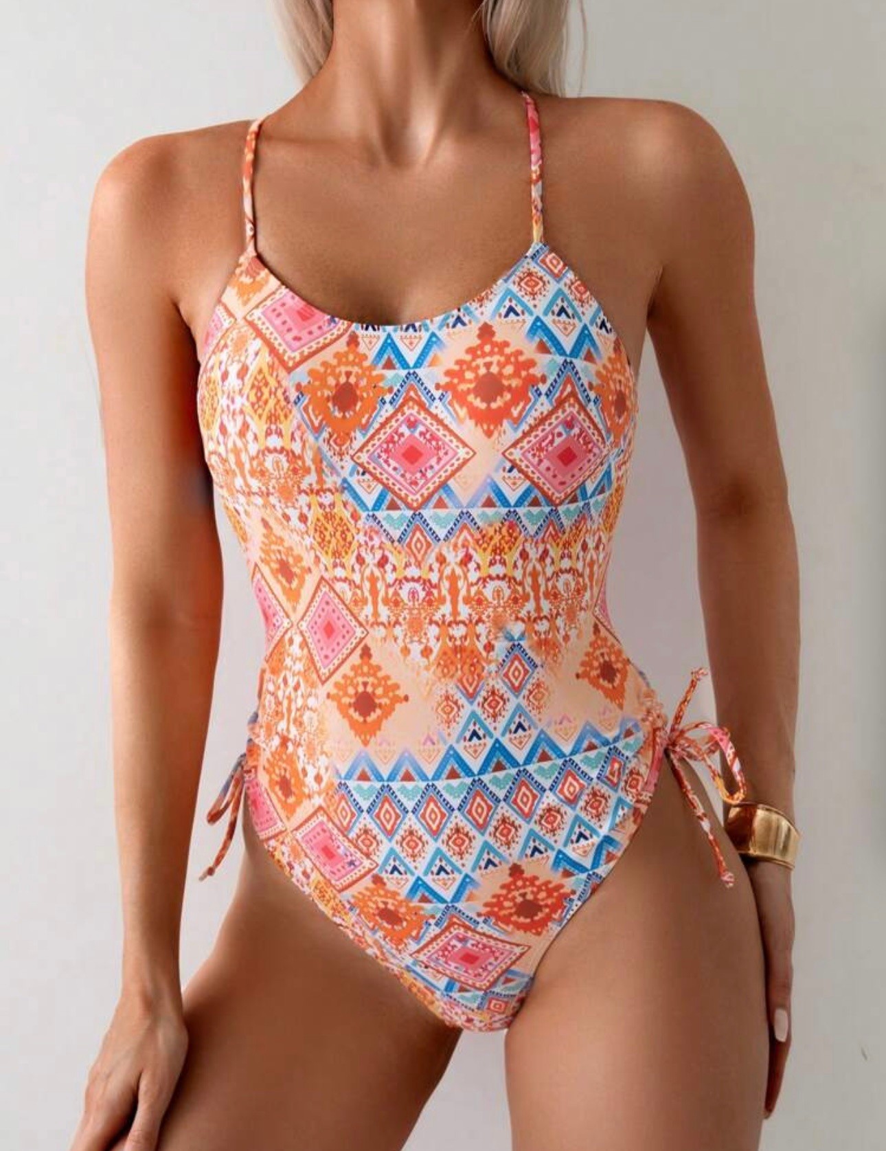 Sunkissed Nomad – Etnik Desenli Tek Parça Mayo