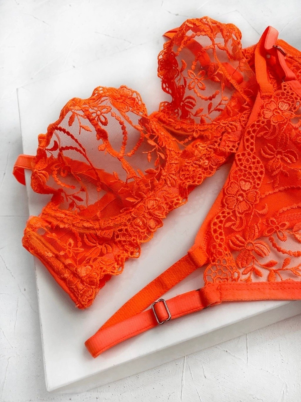 Fire Kiss – Dantelli Turuncu Set