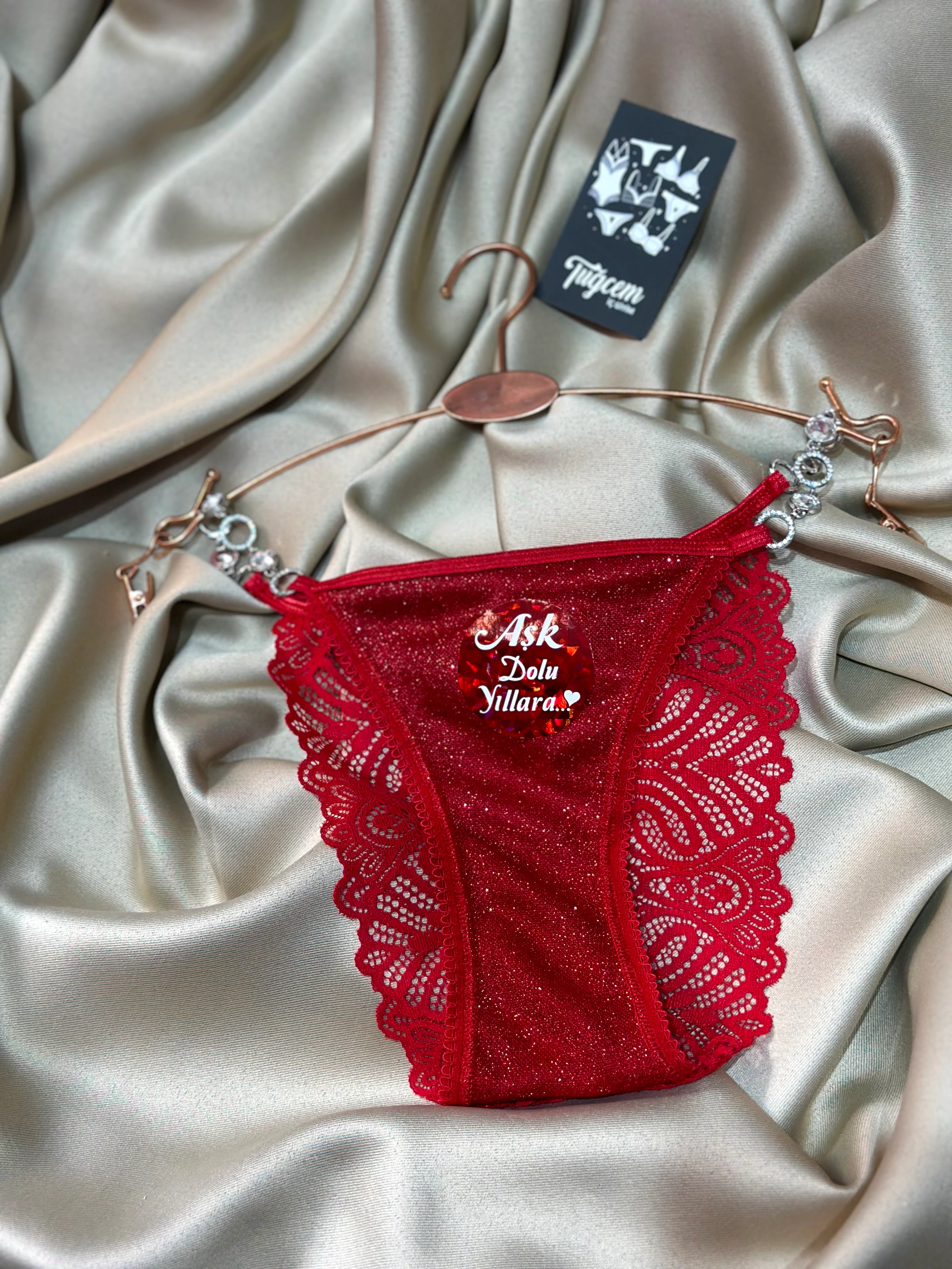 Aşk Ateşi Taş Detaylı Tanga