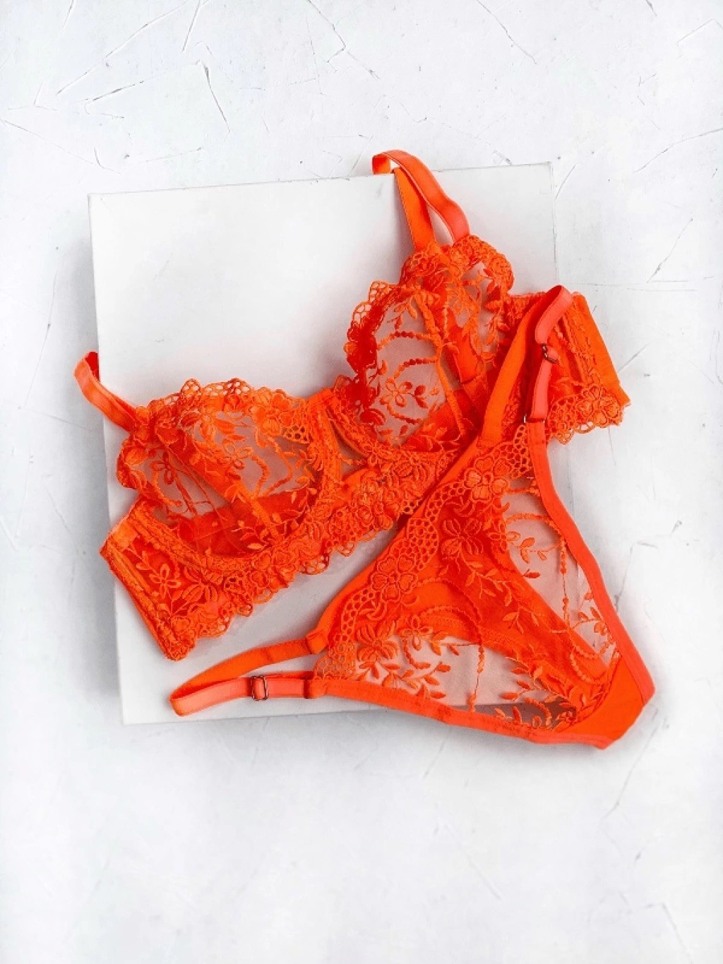 Fire Kiss – Dantelli Turuncu Set