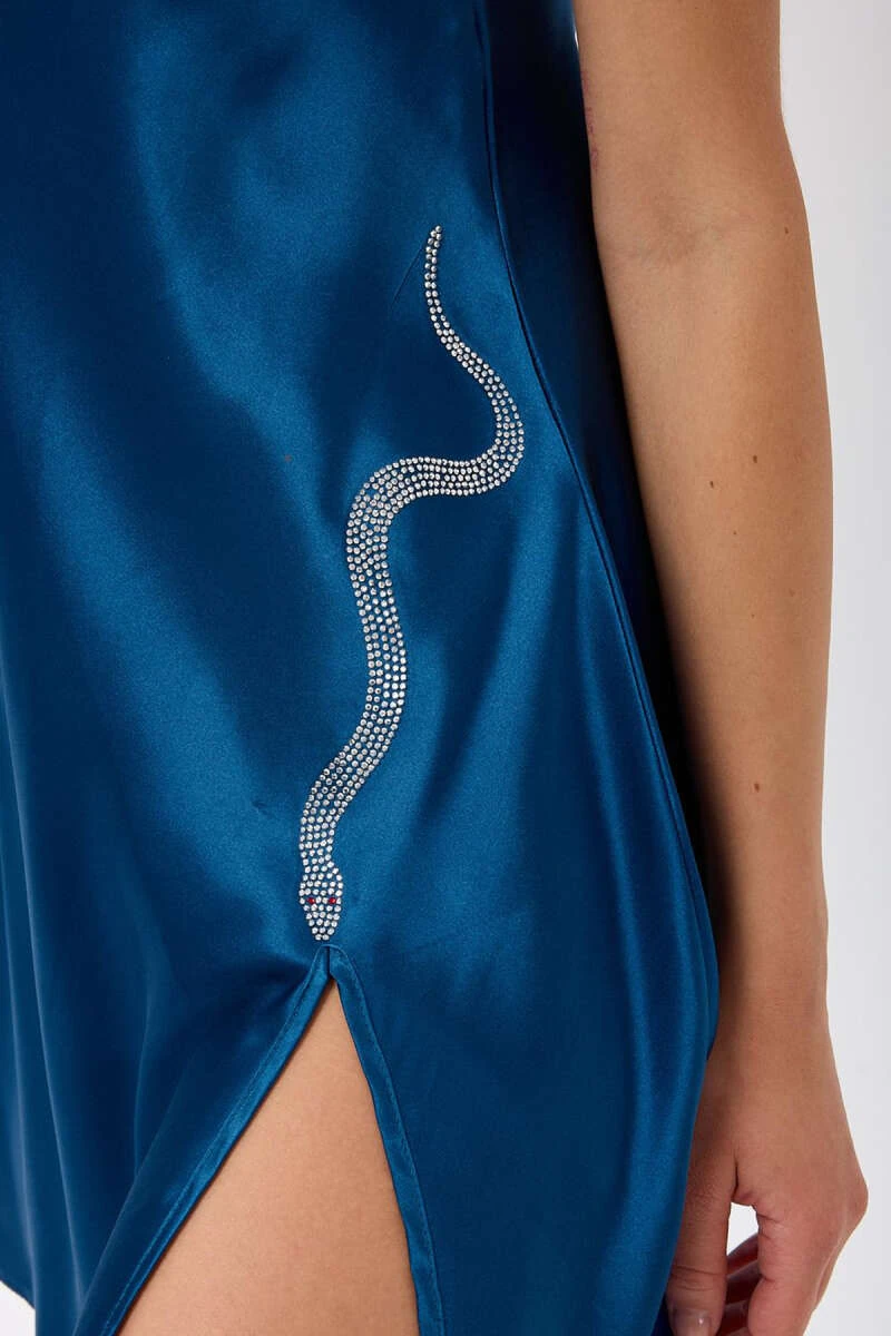 Midnight Venom Saten Gecelik