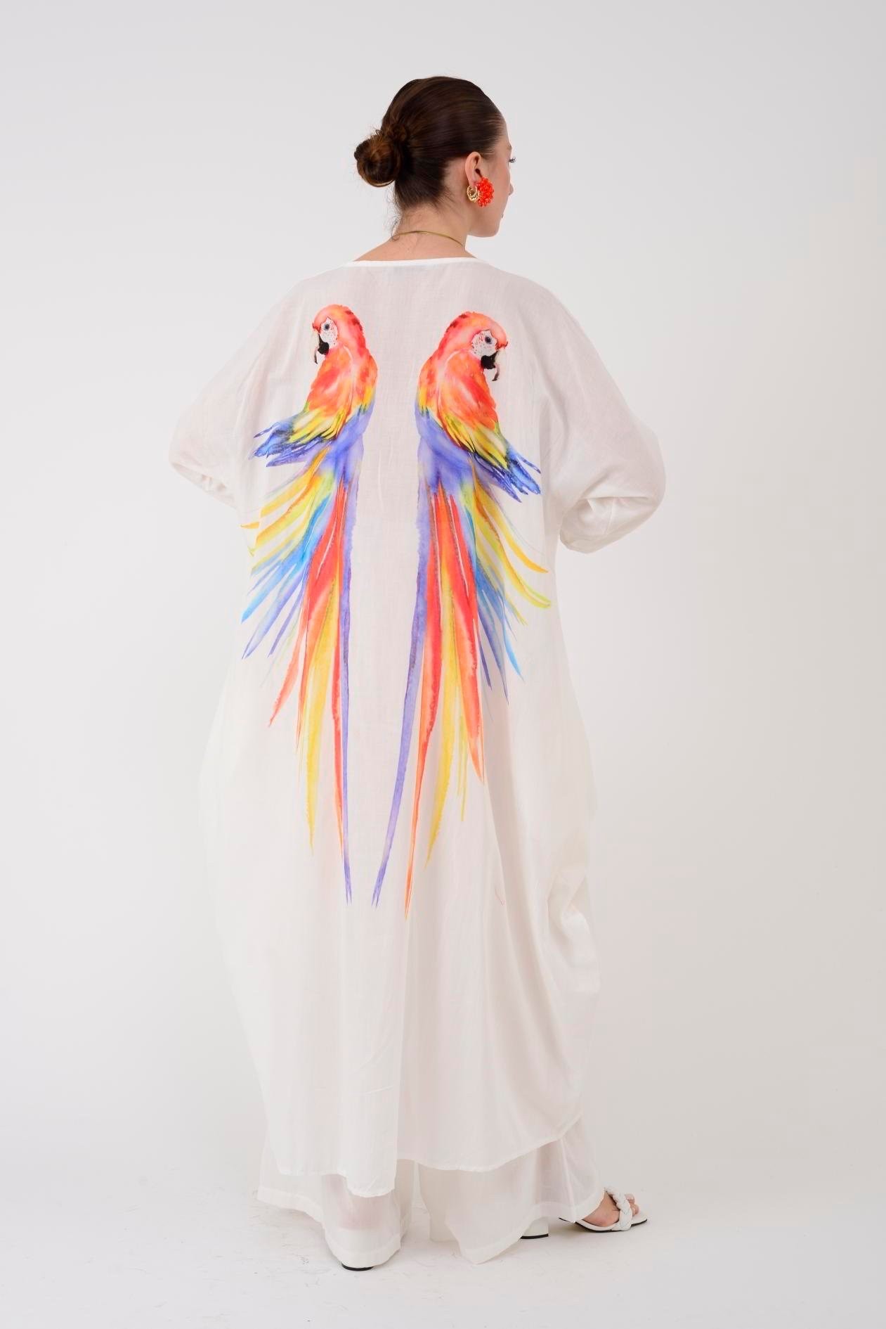 Tropical Parrot Kaftan Set