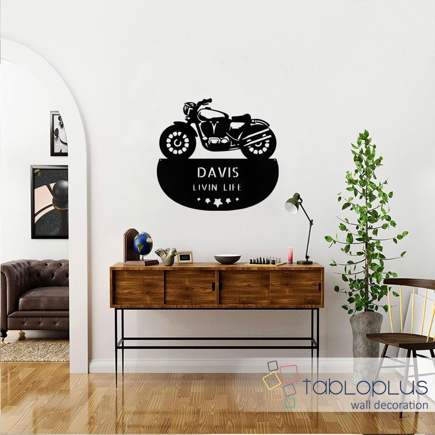 Motorsiklet II Metal Tablo