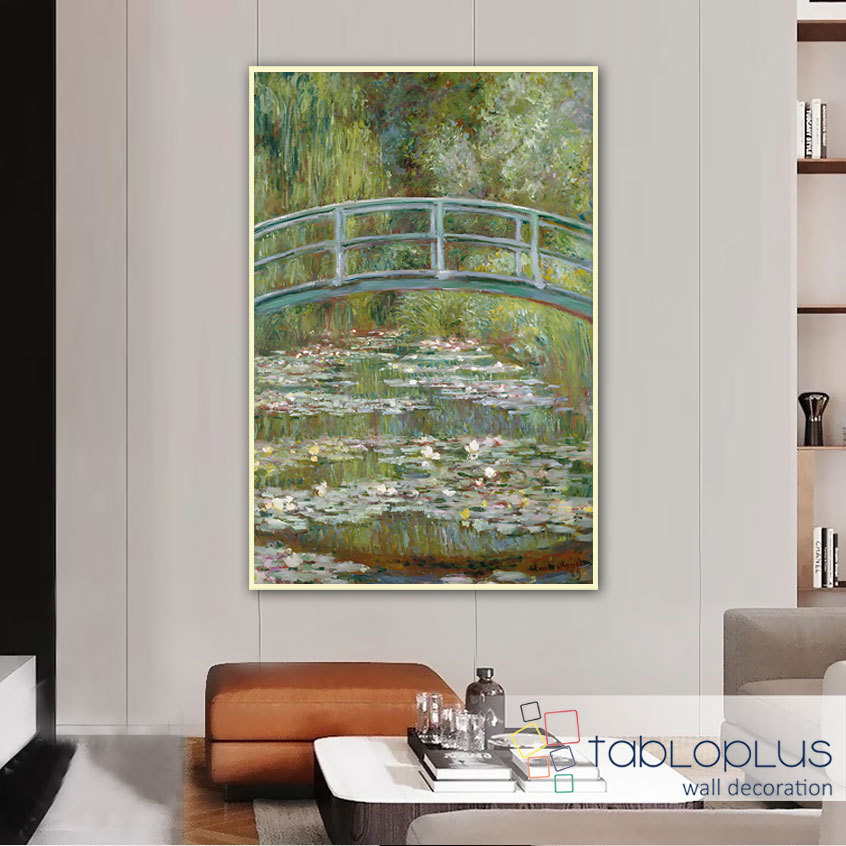 The Japanese Bridge by Monet Yağlı Boya Dokulu Tablo