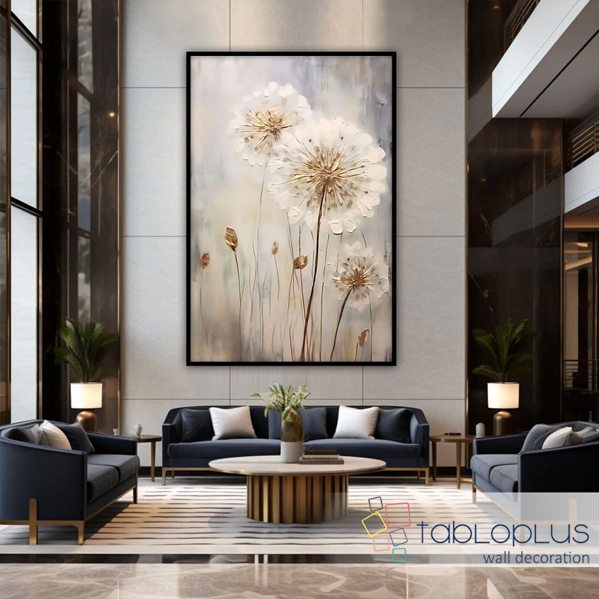 Beyaz Düş Yağlı Boya Dokulu Tablo