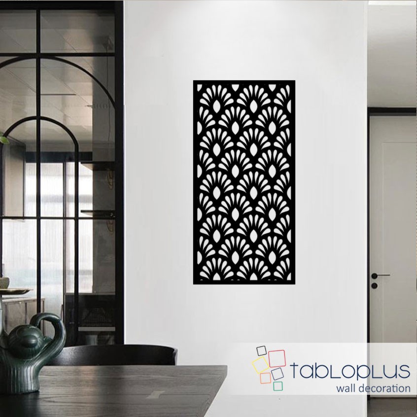 Çiçek Desenli Metal Tablo
