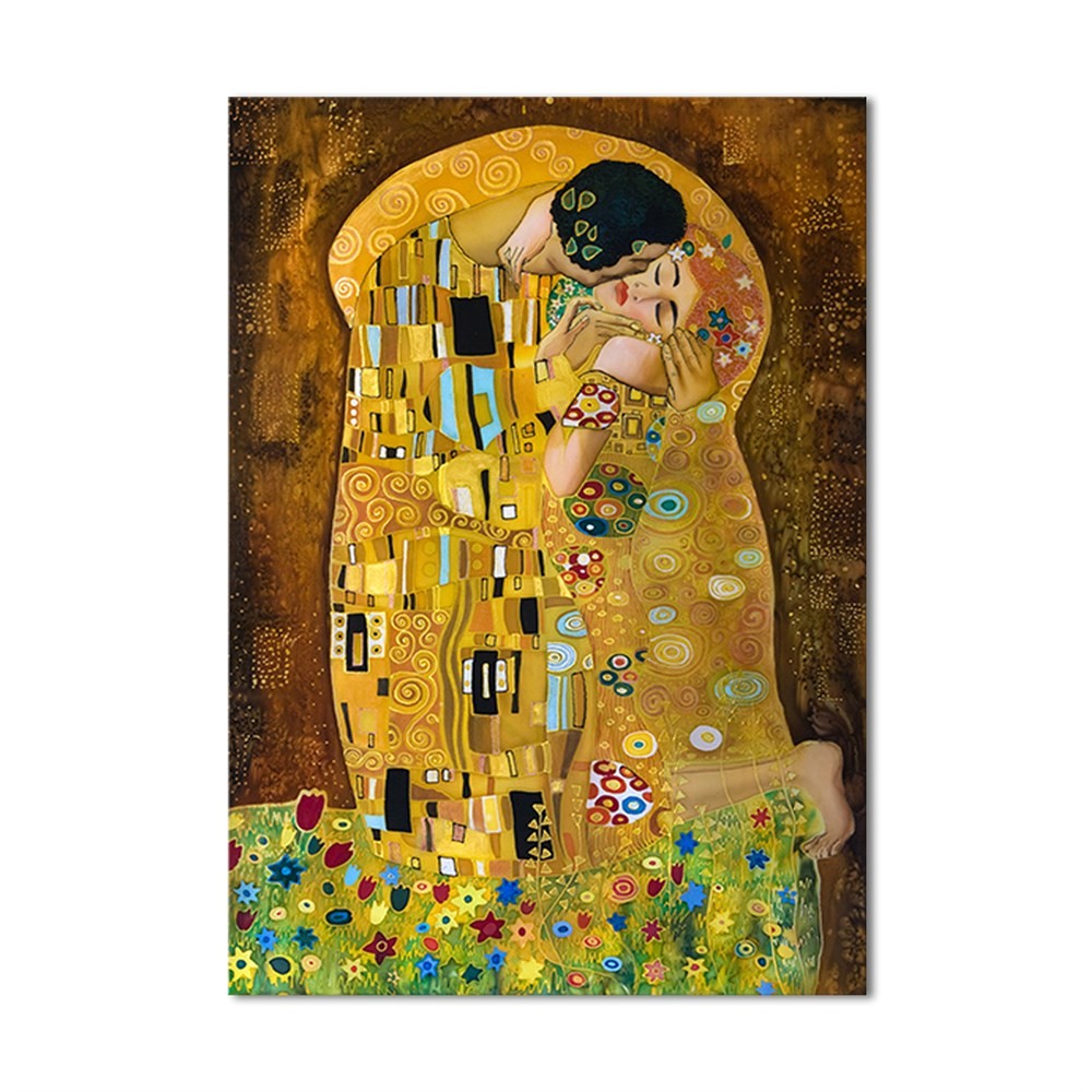 Gustav Klimt The Kiss Kanvas Tablo