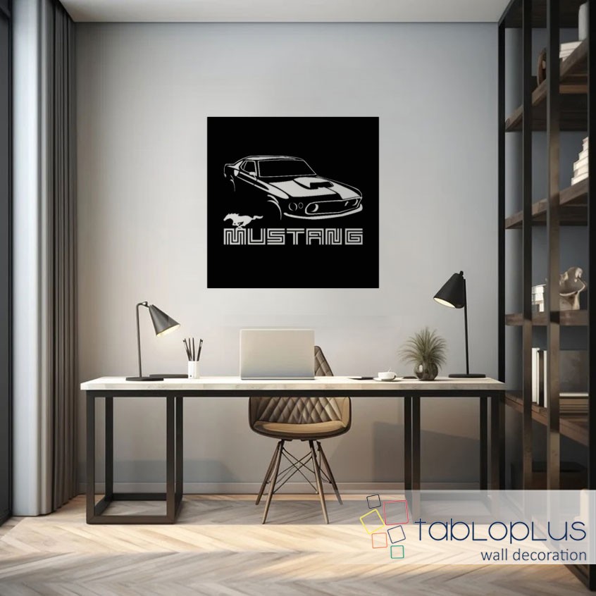 Nostaljik Araç Mustang Metal Tablo