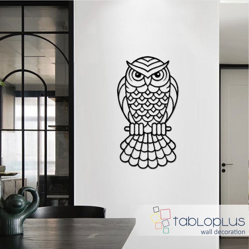 Kızgın Baykuş Metal Tablo