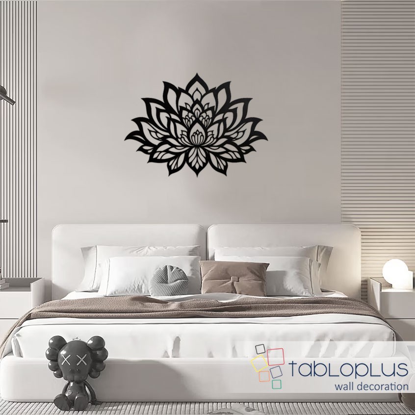 Çok Yapraklı Lotus Metal Tablo