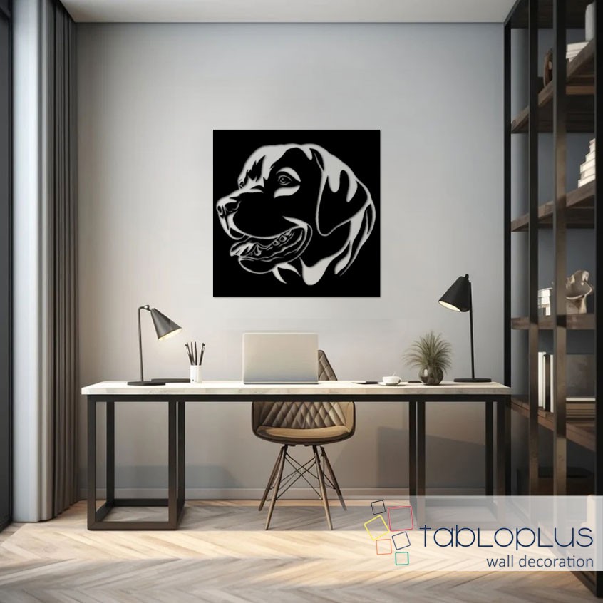Sevimli Köpek Metal Tablo