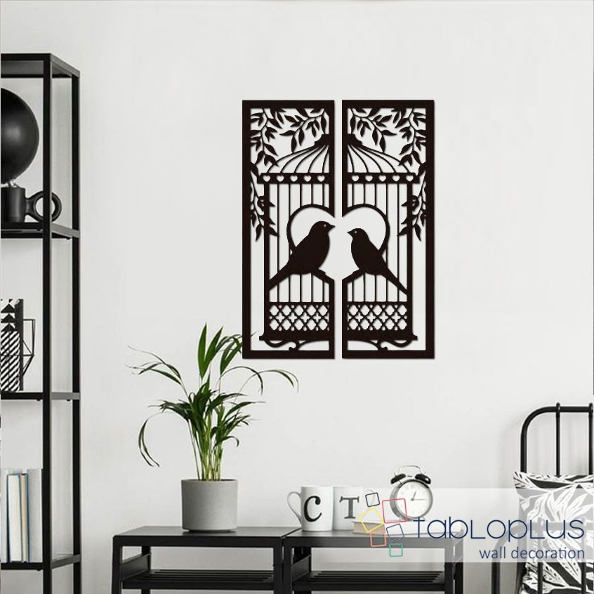 Kuşların Aşkı Metal Tablo