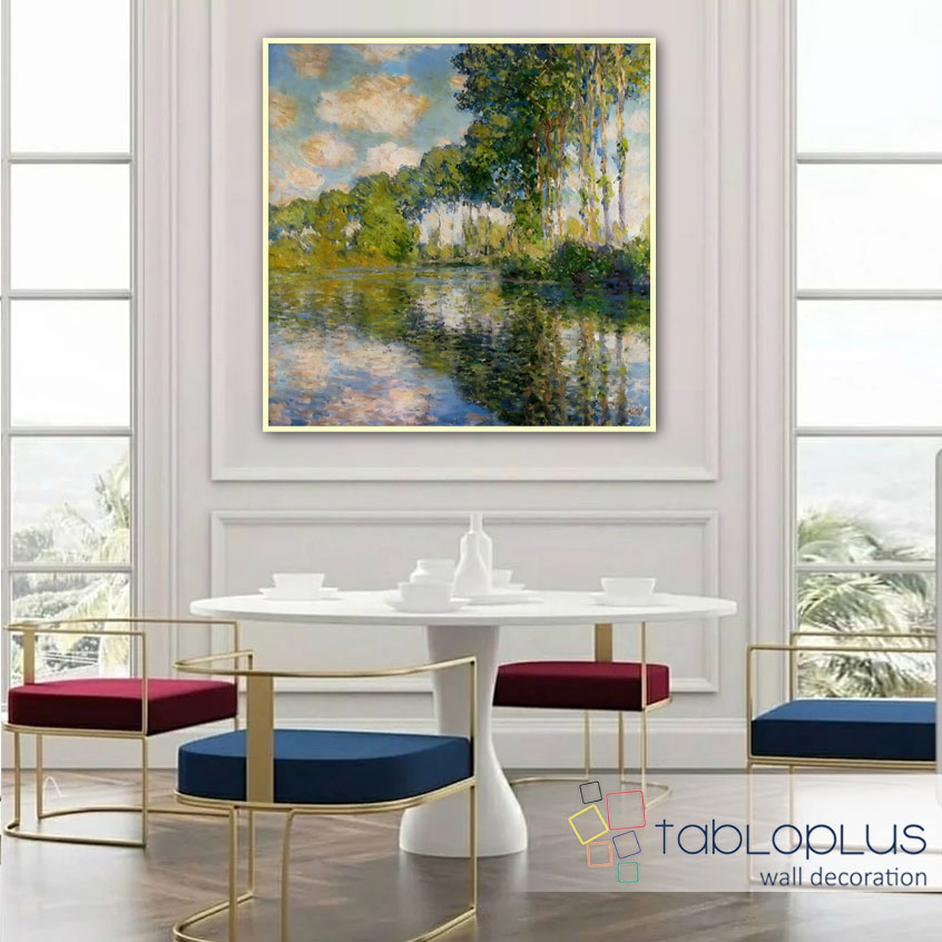 The Seine at Giverny Yağlı Boya Dokulu Tablo