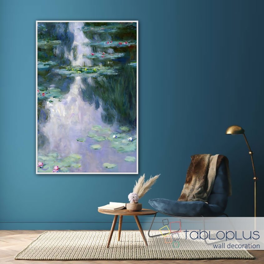Water Lily Pond by Monet Yağlı Boya Dokulu Tablo