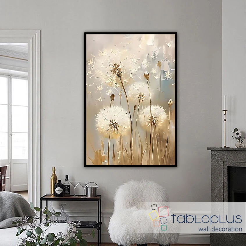 Beyaz Düş II Yağlı Boya Dokulu Tablo