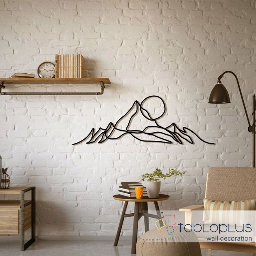 Sıradağlar ve Güneş Metal Tablo