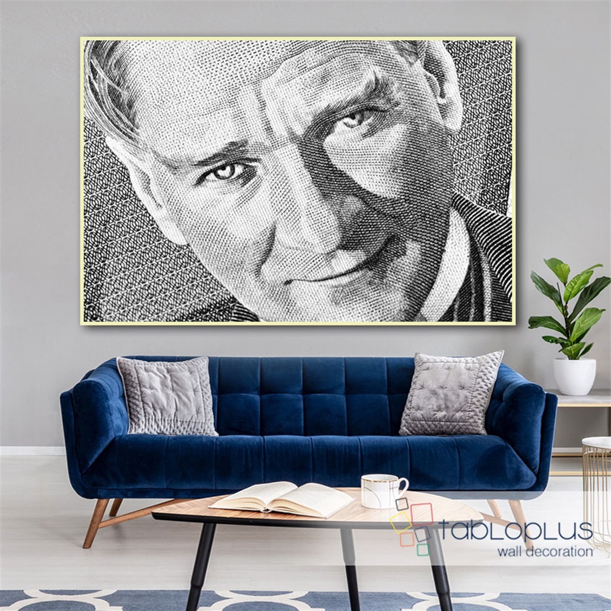 Atatürk Yandan Bakışları Kanvas Tablo