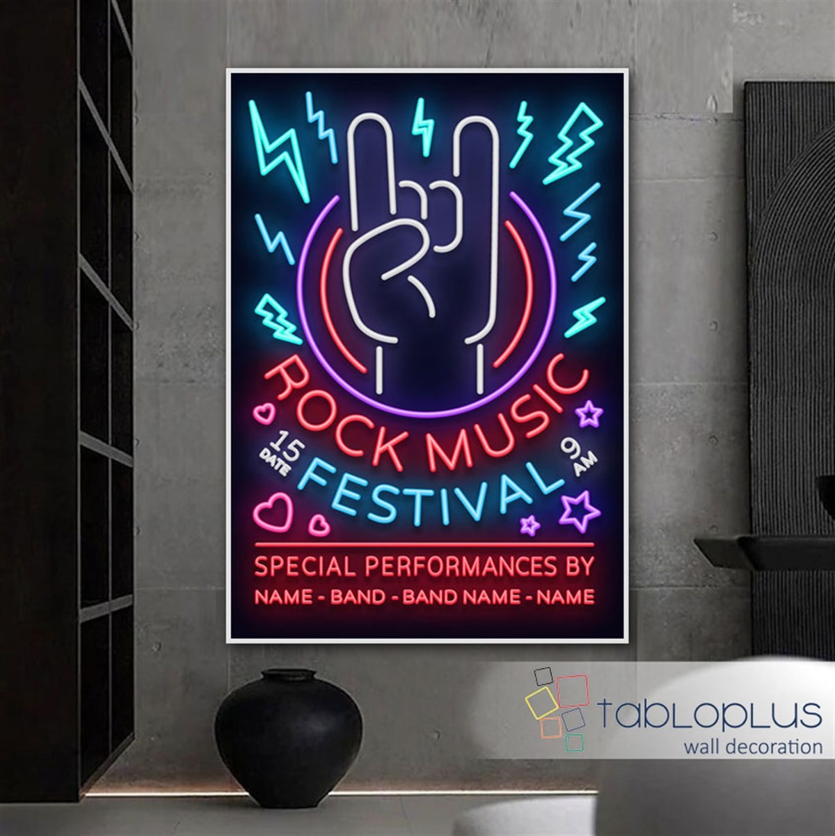 Rock Music Festival Kanvas Tablo