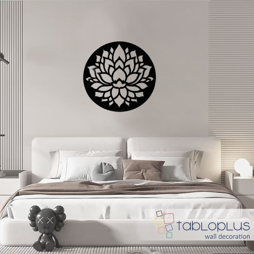 Açan Lotus Çiçeği Metal Tablo