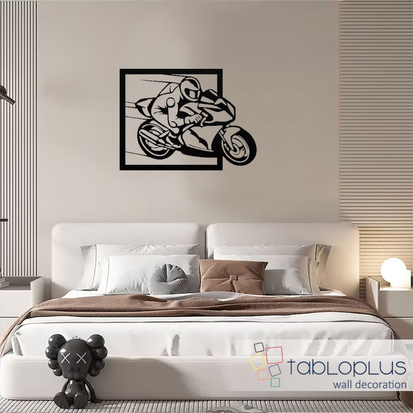 Motosiklet Hız Tutkunu Metal Tablo