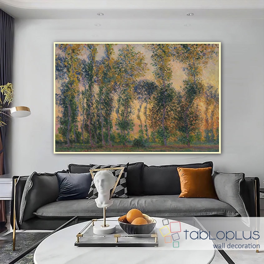 The Artist’s Garden at Vétheuil by Monet Yağlı Boya Dokulu Tablo