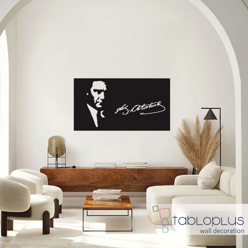 Atatürk Lazer Kesim Metal Tablo