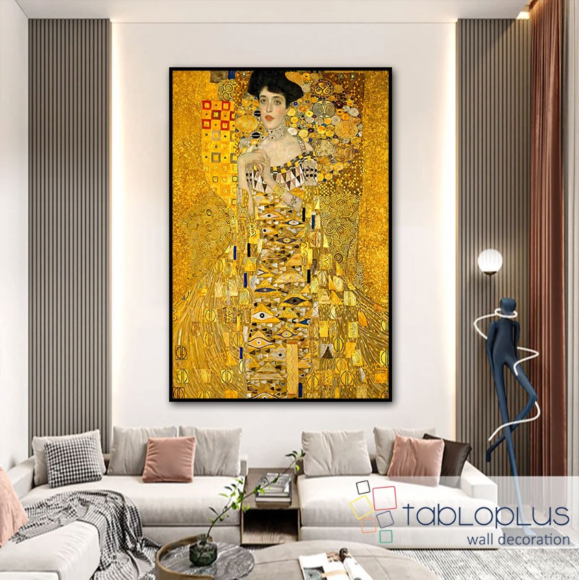 Gustav Klimt Lady in Gold Yağlı Boya Dokulu Tablo