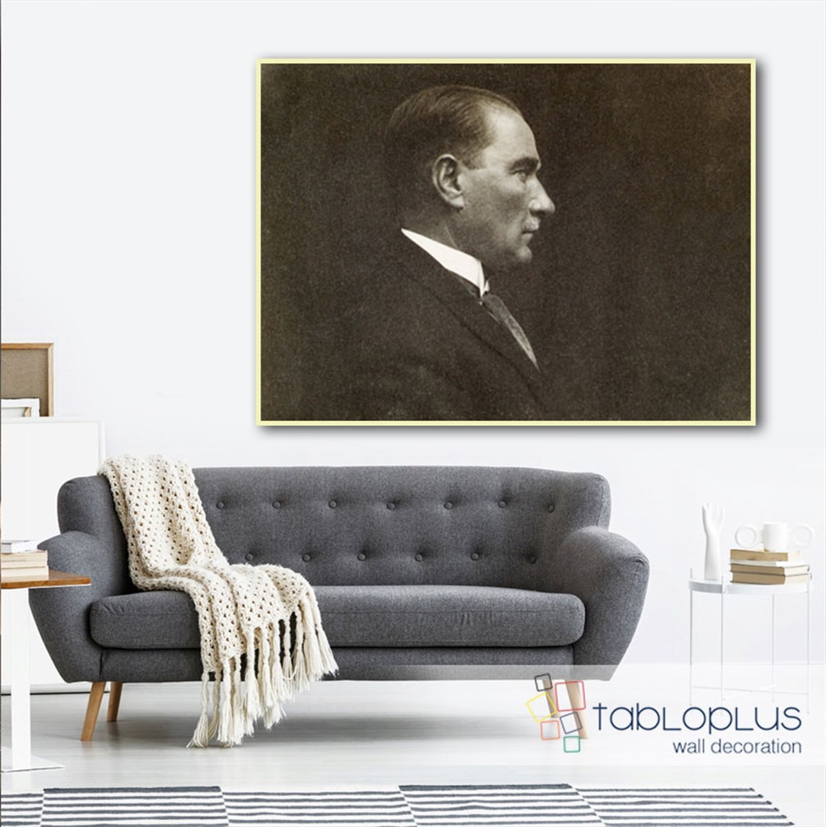 Atatürk Yandan Profil Kanvas Tablo