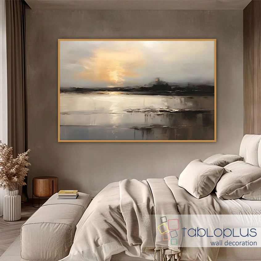 Puslu Günbatımı Yağlı Boya Tablo