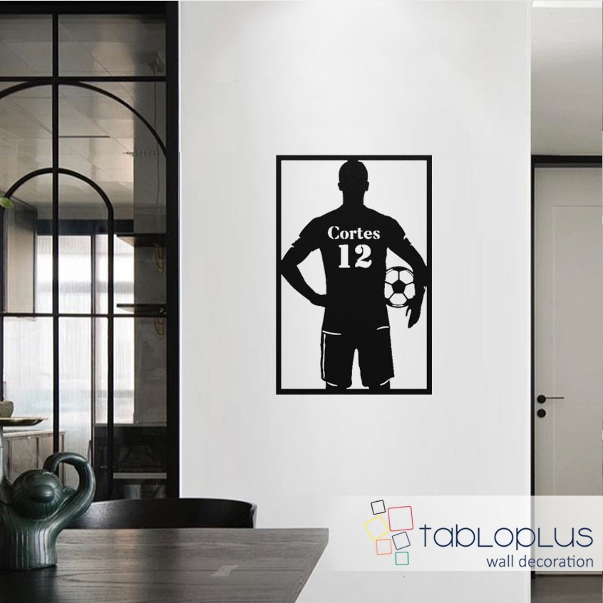 Futbolcu Slüeti Metal Tablo