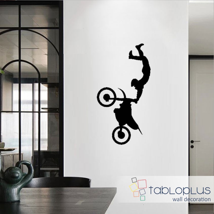 Artistik motosikletli Metal Tablo