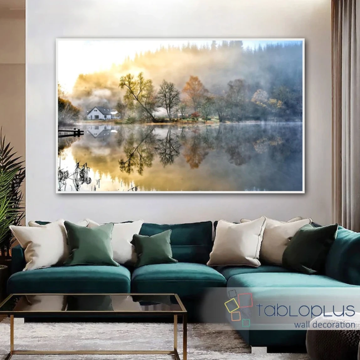 Lake Village Yağlı Boya Dokulu Tablo