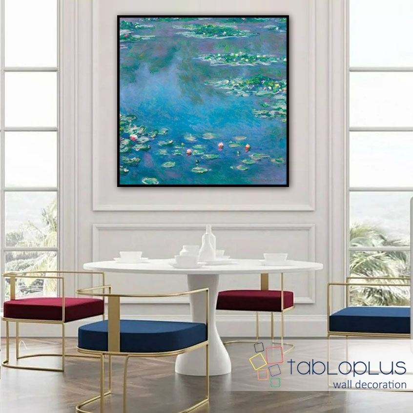 Water Lilies by Monet Yağlı Boya Dokulu Tablo